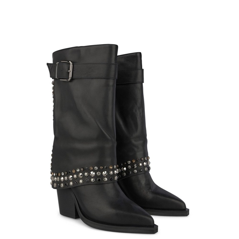 Bottes à Talons Alma En Pena Studded Boot Orange Rose Femme | RQN-42445531